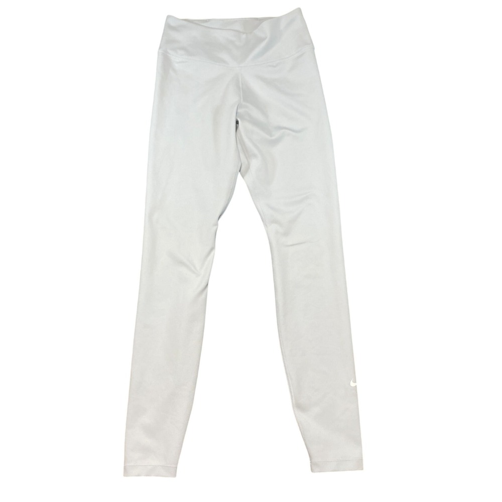 Nike‎ Dri-FIT Womens High Rise Training Leggings Light Blue Silver AJ8827-471 S